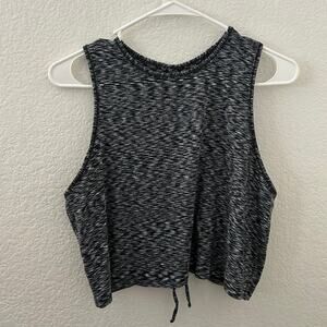 Lululemon Cinch Me Up Cropped Tank Spaced Out Space Dye Black White Size Medium